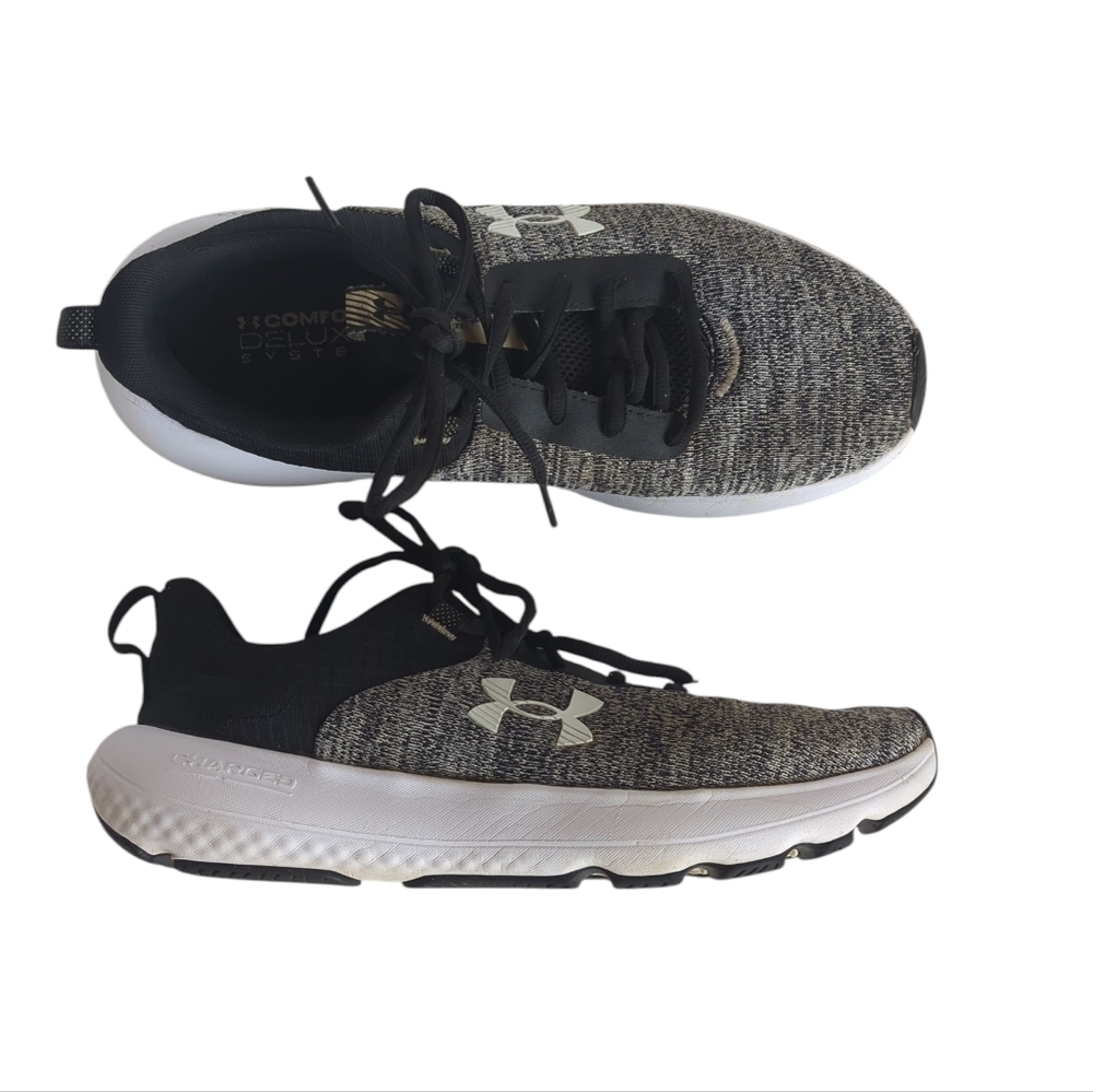 Under Armour Charged Revitalize Running Cross Trainer Sneakers 9 Black Gray